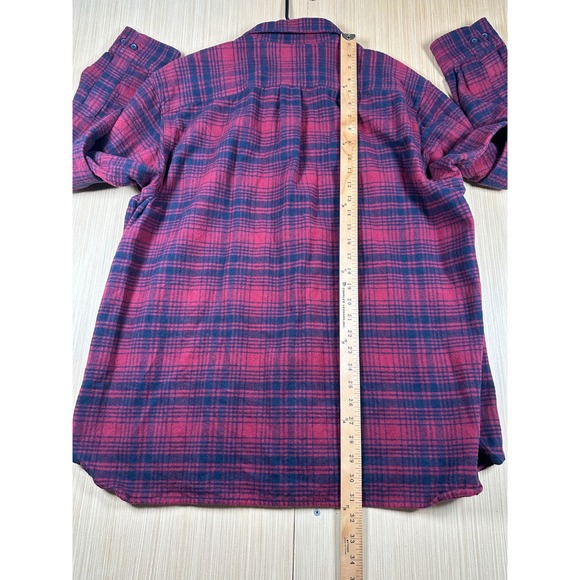 L.L. Bean Flannel Shirt Mens XL Multicolor Plaid Cotton Pleated Traditional Fit - Picture 3 of 4